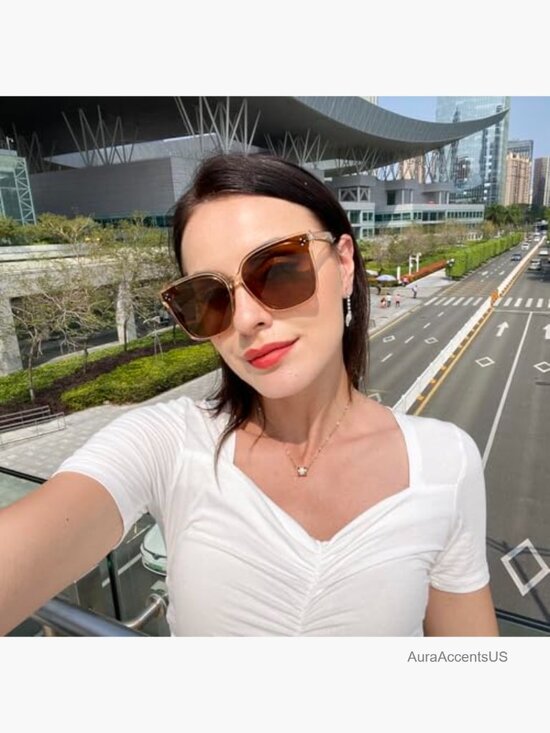 Oversized Polarized Square Sunglasses UV400 Protection Retro main image 3